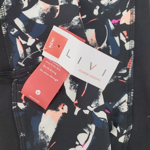 LIVI Womens 14/16 Capri Power Legging With Moisture Wicking Multicolor New - Picture 5 of 6